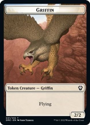 {T} Zombie Knight // Griffin Double-sided Token [Dominaria United Commander Tokens][TDMC 005]