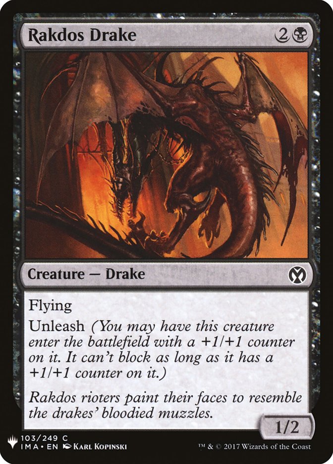 {C} Rakdos Drake [Mystery Booster][MB1 IMA 103]