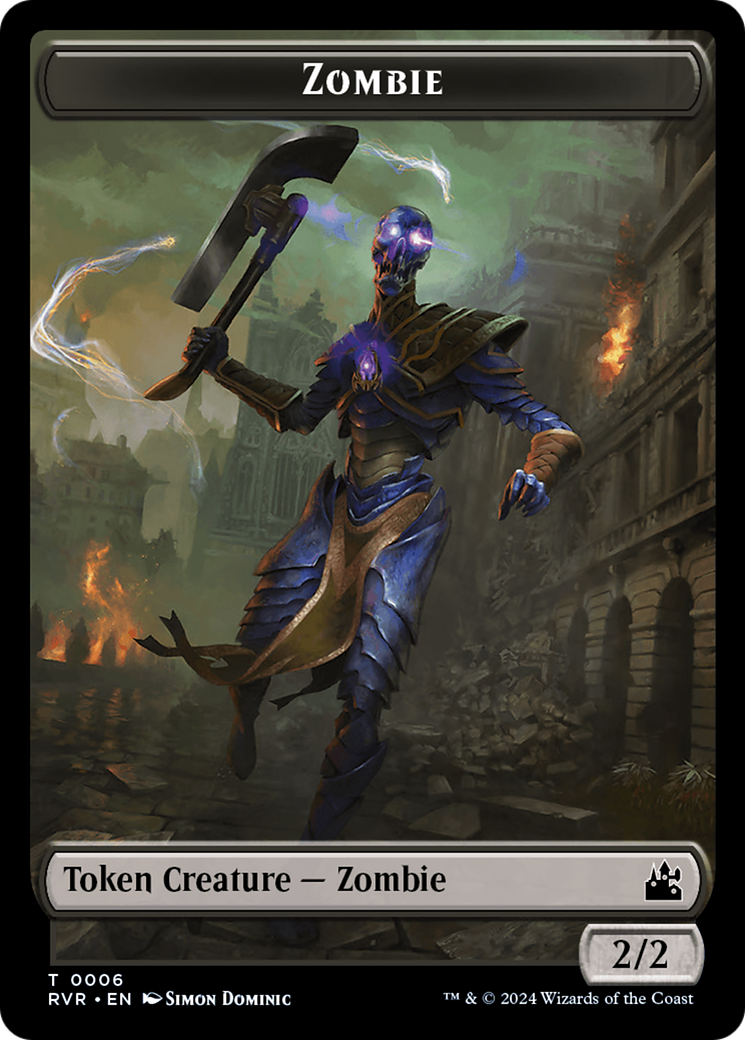 {T} Zombie Token [Ravnica Remastered Tokens][TRVR 006]