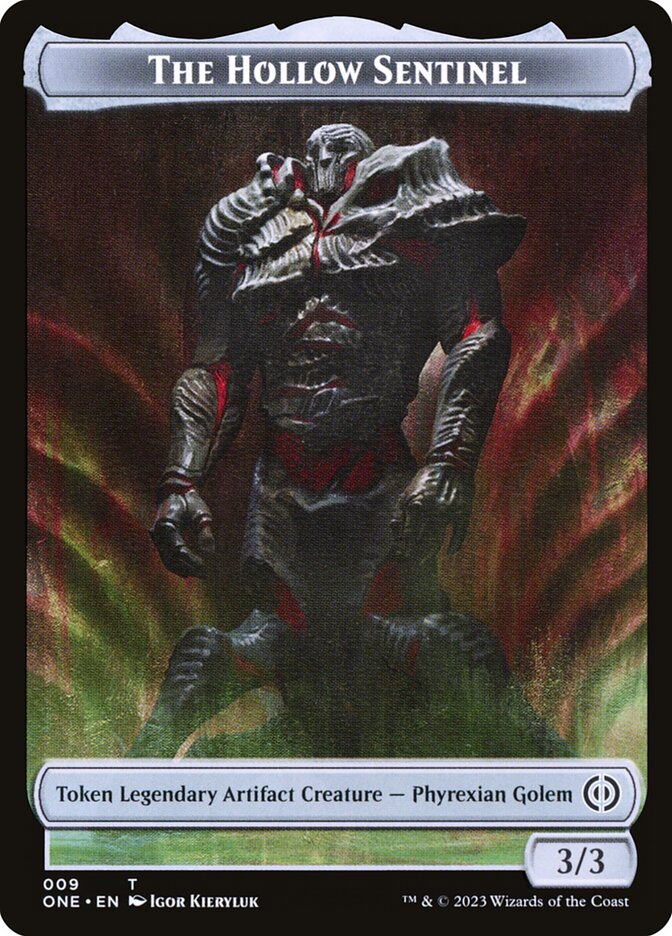 {T} Phyrexian Goblin // The Hollow Sentinel Double-Sided Token [Phyrexia: All Will Be One Tokens][TONE 3//9]