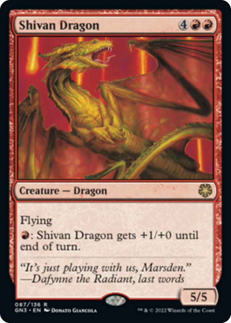 {R} Shivan Dragon [Game Night 2022][GN3 087]