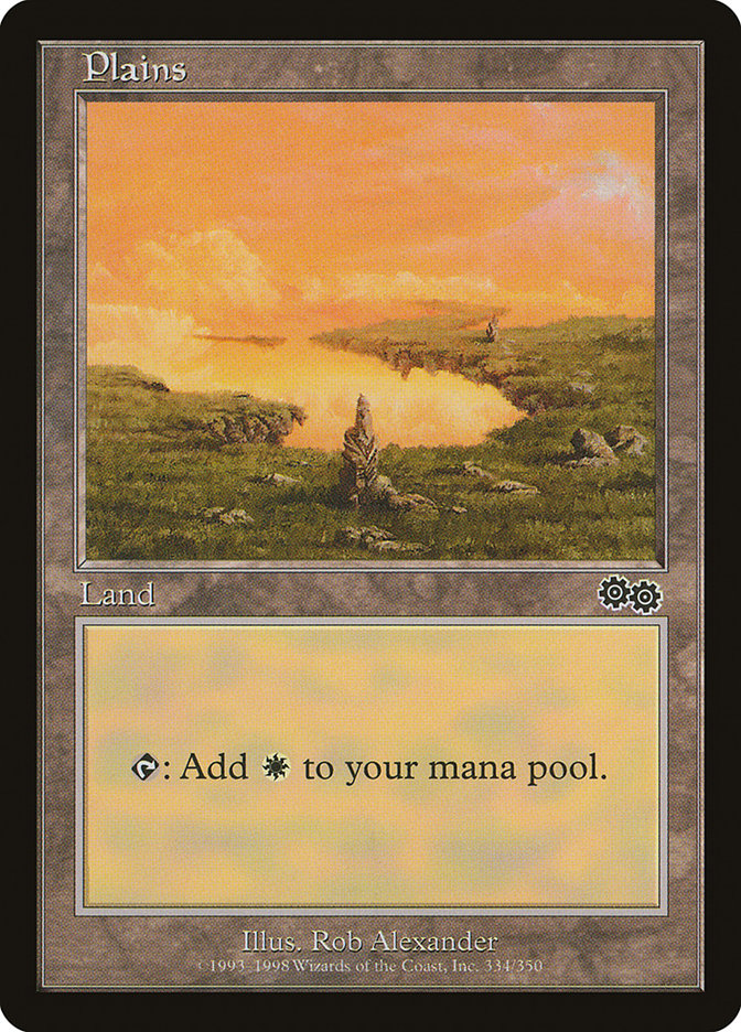 {B}[USG 334] Plains (334) [Urza's Saga]