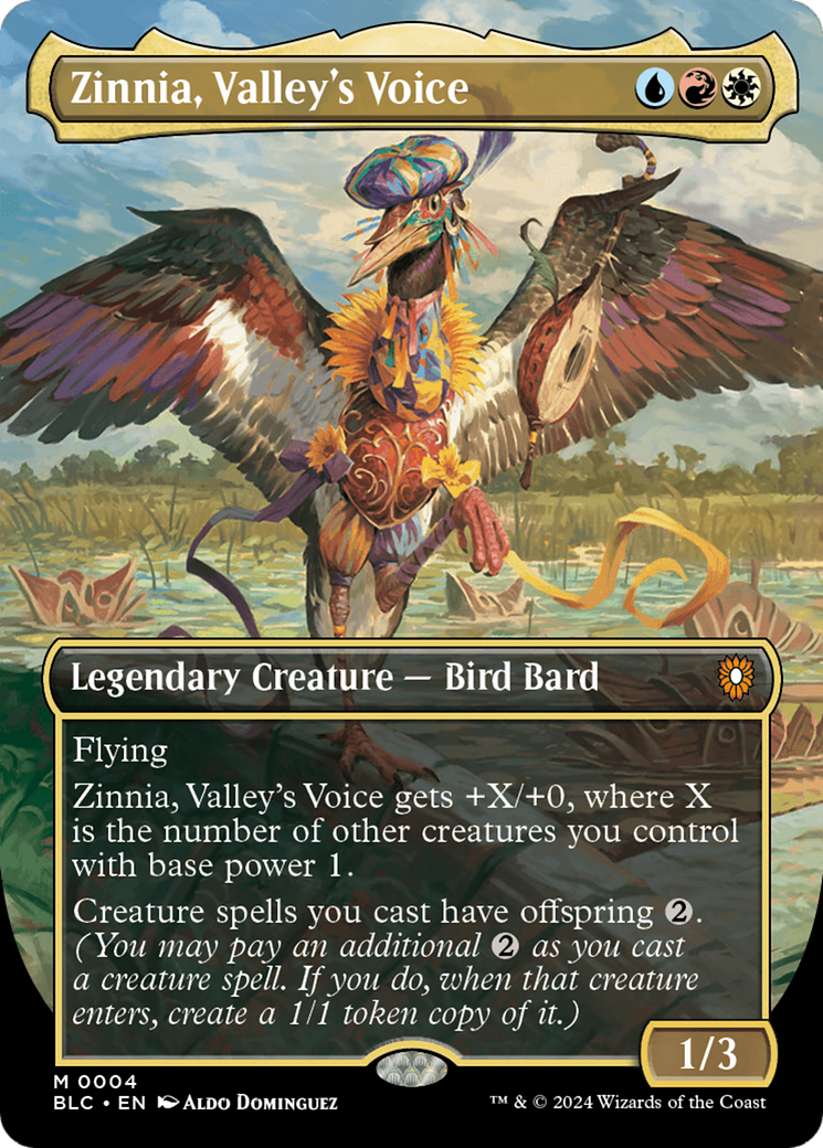 {R} Zinnia, Valley's Voice (Borderless) [Bloomburrow Commander][BLC 004]