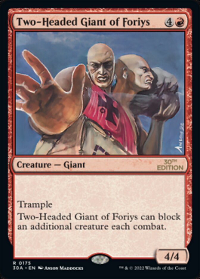 {R} Two-Headed Giant of Foriys [30th Anniversary Edition][30A 175]