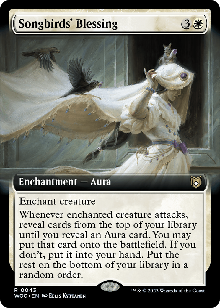 {R} Songbirds' Blessing (Extended Art) [Wilds of Eldraine Commander][WOC 043]