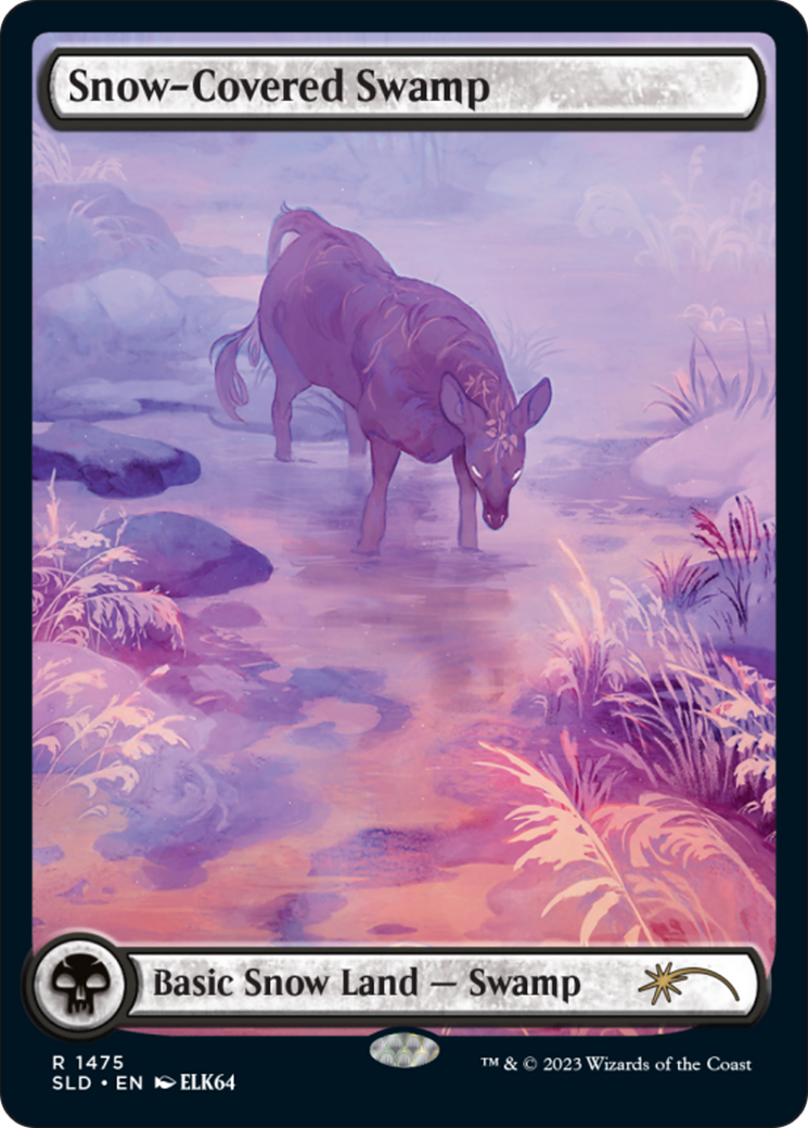 {R} Snow-Covered Swamp (1475) (Rainbow Foil) [Secret Lair Drop Series][RBF SLD 1475]