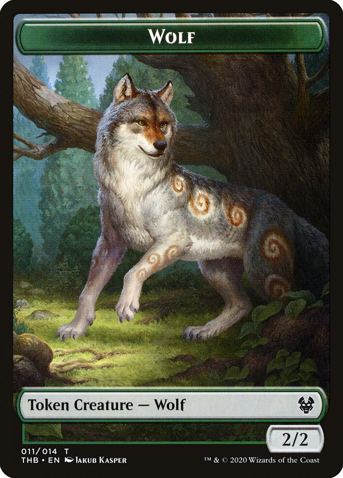 {T} Wolf Token [Theros Beyond Death Tokens][TTHB 011]