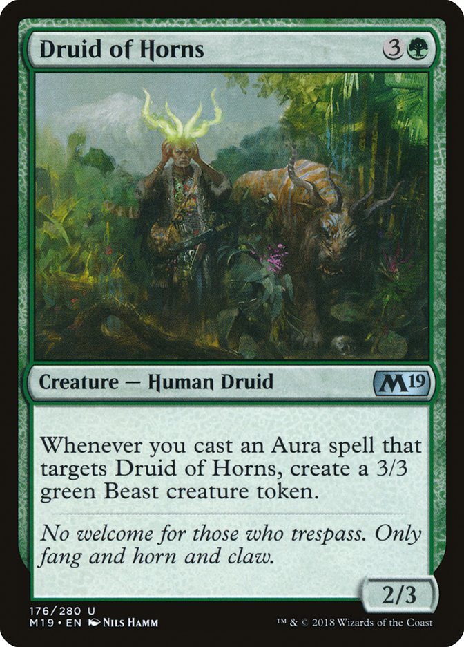 {C} Druid of Horns [Core Set 2019][M19 176]