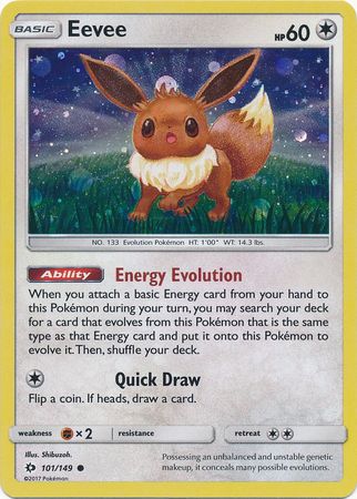 [PKM-R] Eevee (101/149) (Cosmos Holo) [Sun & Moon: Base Set]