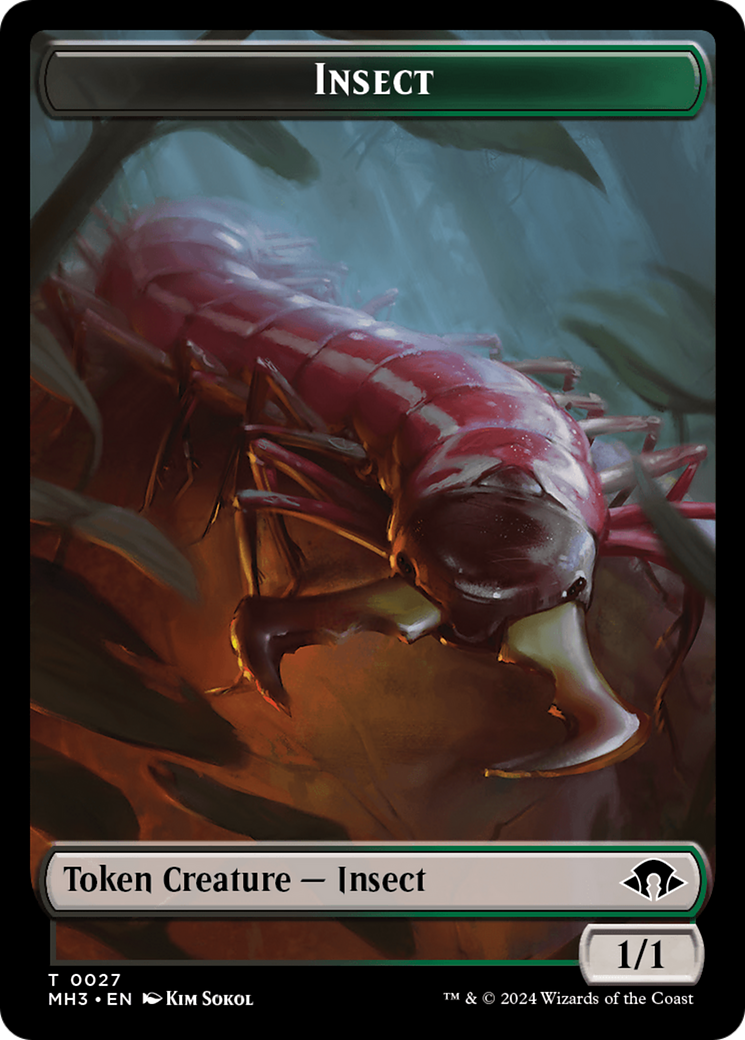 {T} Zombie // Insect (0027) Double-Sided Token [Modern Horizons 3 Tokens][TMH3 21//27]