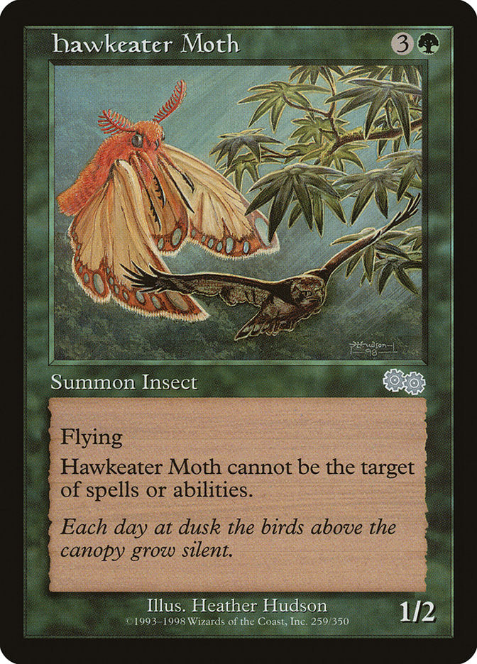 {C} Hawkeater Moth [Urza's Saga][USG 259]