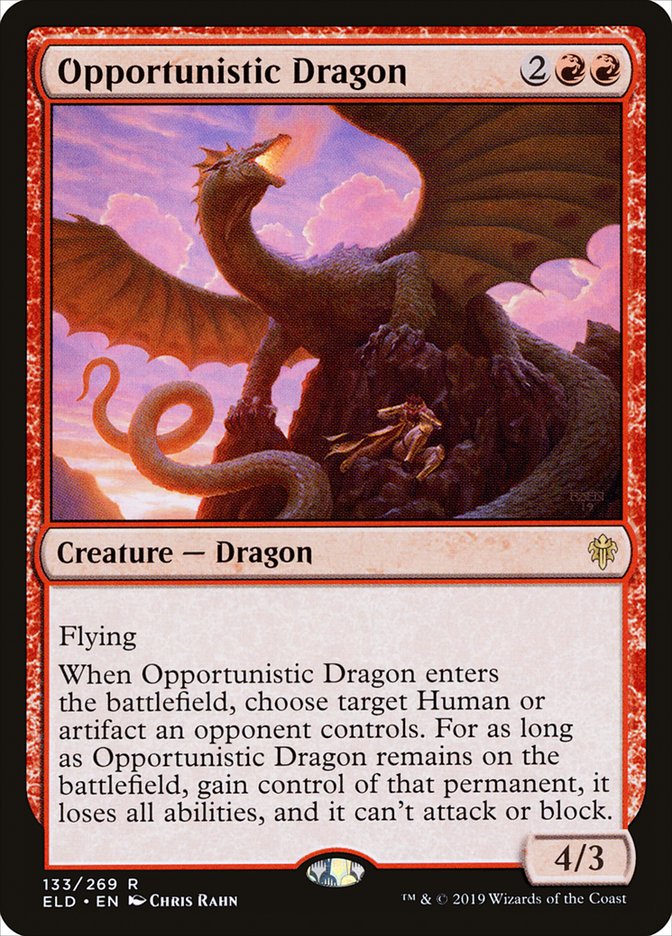 {R} Opportunistic Dragon [Throne of Eldraine][ELD 133]