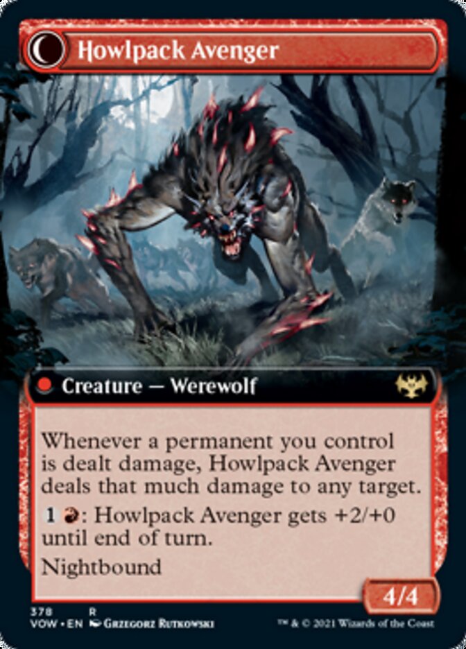 {R} Ill-Tempered Loner // Howlpack Avenger (Extended Art) [Innistrad: Crimson Vow][VOW 378]