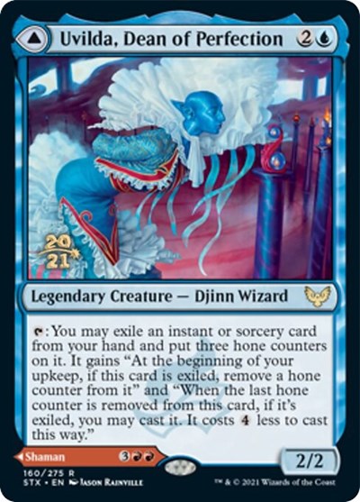 {R} Uvilda, Dean of Perfection // Nassari, Dean of Expression [Strixhaven: School of Mages Prerelease Promos][PR STX 160]