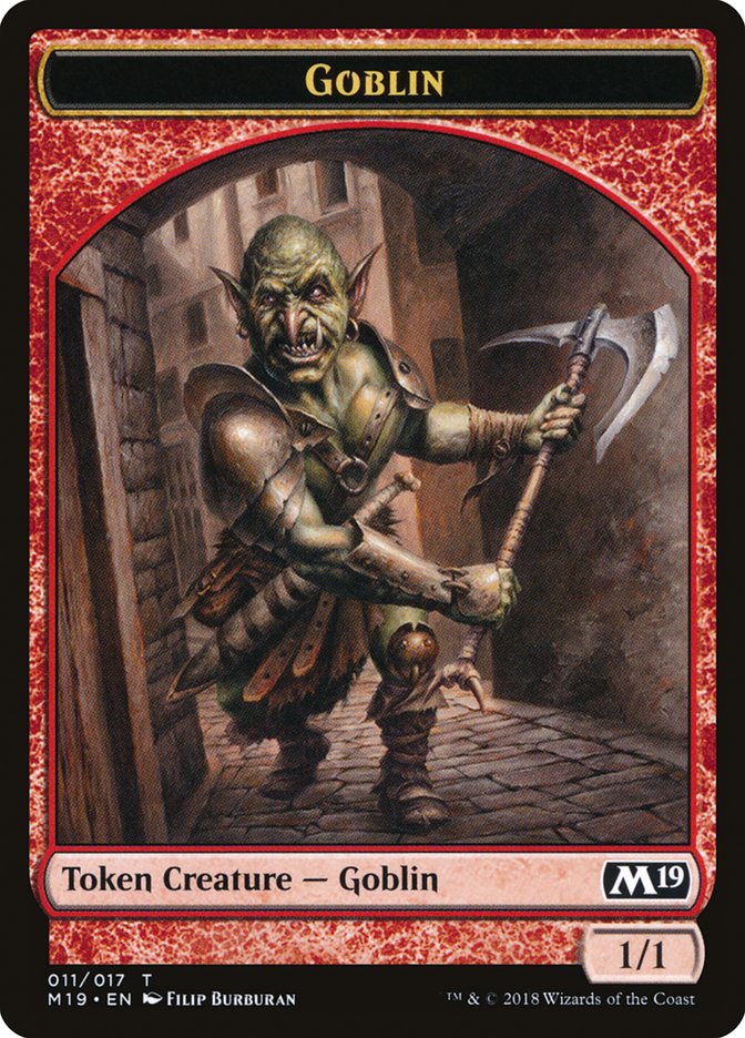 {T} Zombie // Goblin Double-sided Token (Game Night) [Core Set 2019 Tokens][TM19 008]