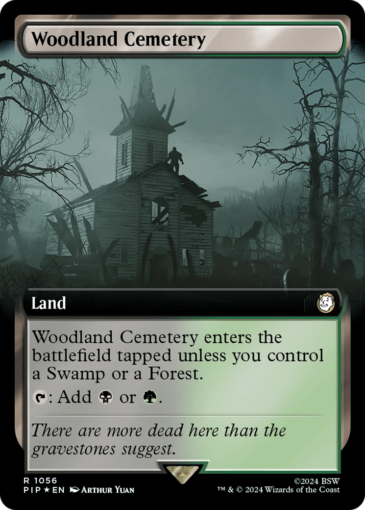 {R} Woodland Cemetery (Extended Art) (Surge Foil) [Fallout][PIP 1056]