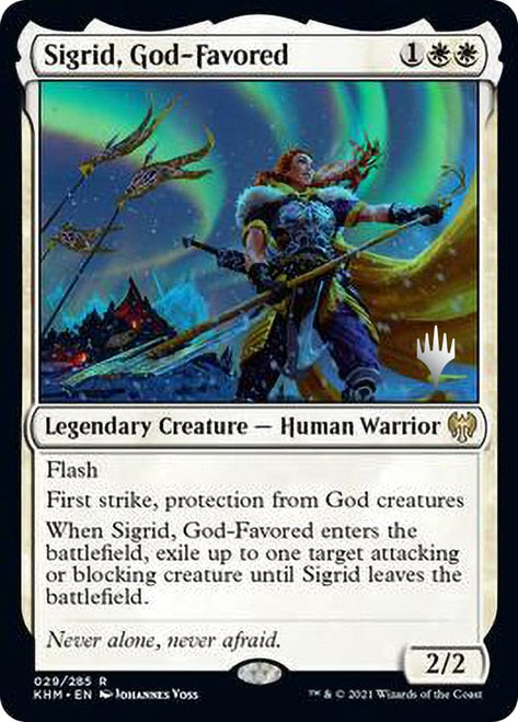 {R} Sigrid, God-Favored (Promo Pack) [Kaldheim Promos][PP KHM 029]