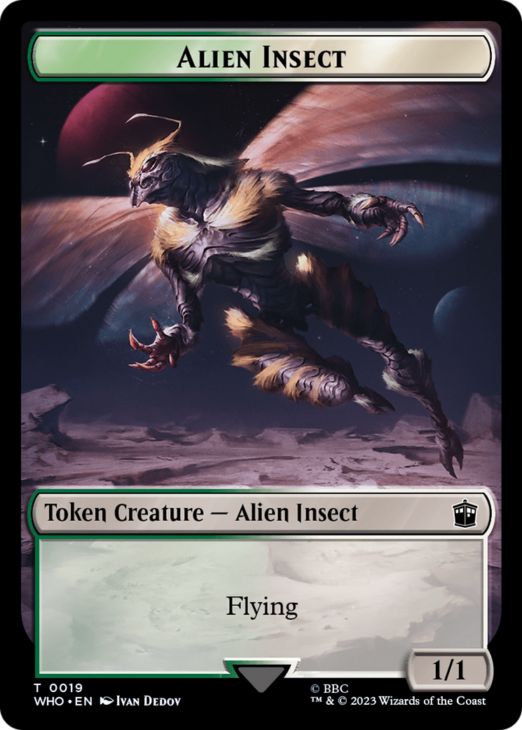 {T} Human (0005) // Alien Insect Double-Sided Token [Doctor Who Tokens][TWHO 5//19]