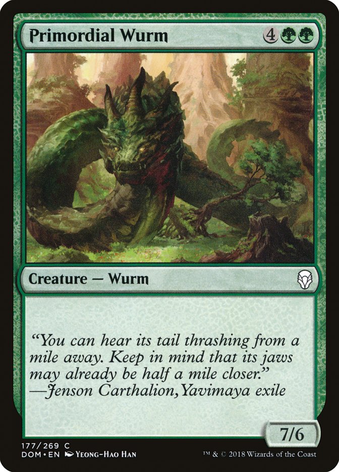 {C} Primordial Wurm [Dominaria][DOM 177]