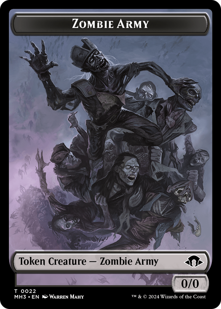 {T} Zombie Army // Energy Reserve Double-Sided Token [Modern Horizons 3 Tokens][TMH3 22//36]