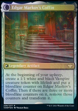 {@R} Edgar, Charmed Groom // Edgar Markov's Coffin [Innistrad: Crimson Vow Prerelease Promos][PR VOW 236]