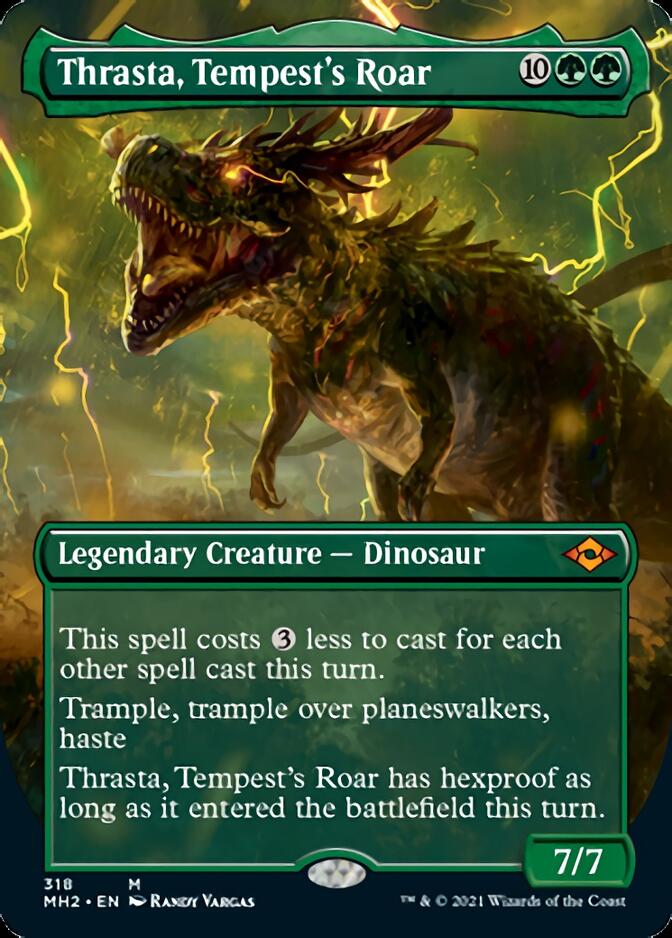 {R} Thrasta, Tempest's Roar (Borderless Alternate Art) [Modern Horizons 2][MH2 318]