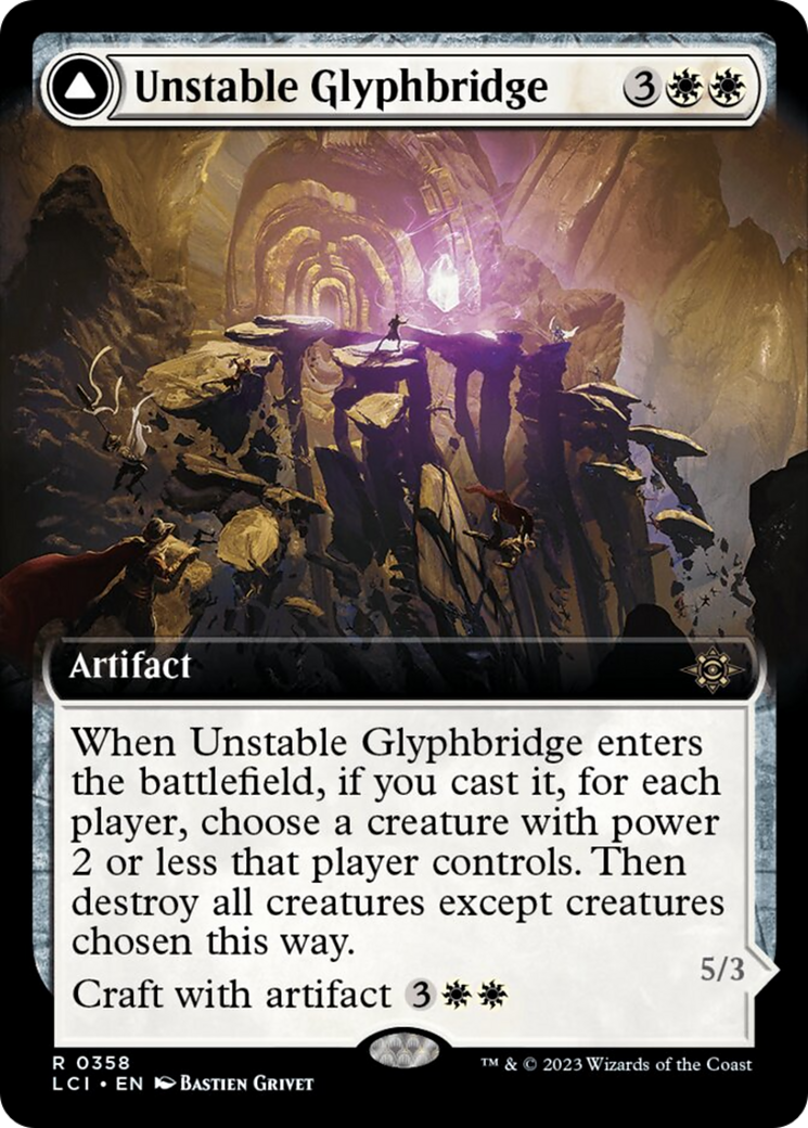 {@R} Unstable Glyphbridge // Sandswirl Wanderglyph (Extended Art) [The Lost Caverns of Ixalan][LCI 358]