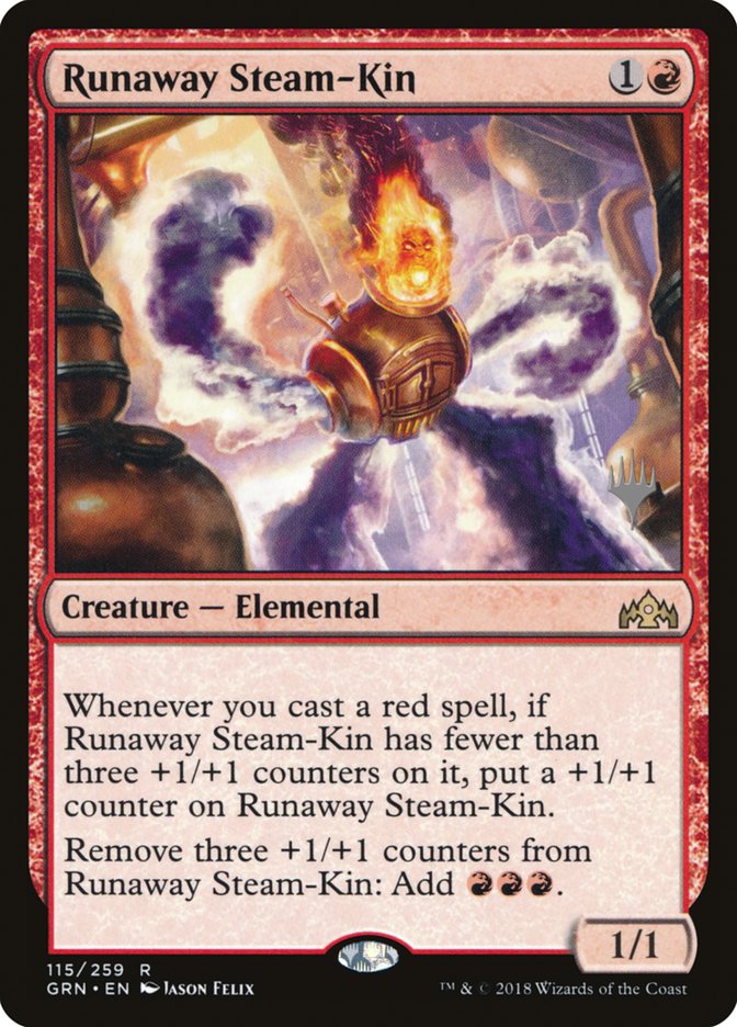 {R} Runaway Steam-Kin (Promo Pack) [Guilds of Ravnica Promos][PP GRN 115]