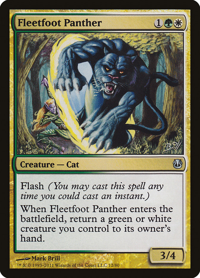 {C} Fleetfoot Panther [Duel Decks: Ajani vs. Nicol Bolas][DDH 012]