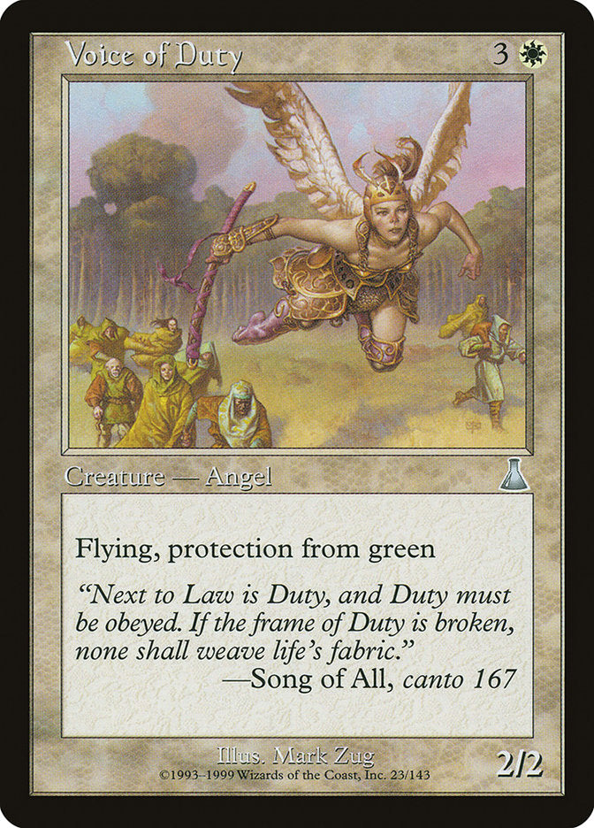 {C} Voice of Duty [Urza's Destiny][UDS 023]