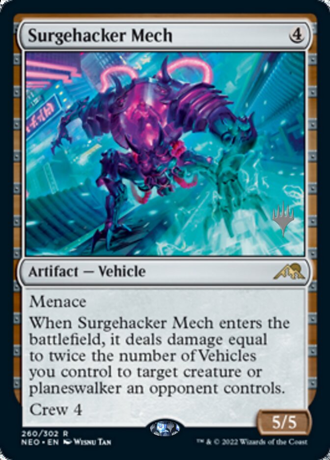 {R} Surgehacker Mech (Promo Pack) [Kamigawa: Neon Dynasty Promos][PP NEO 260]