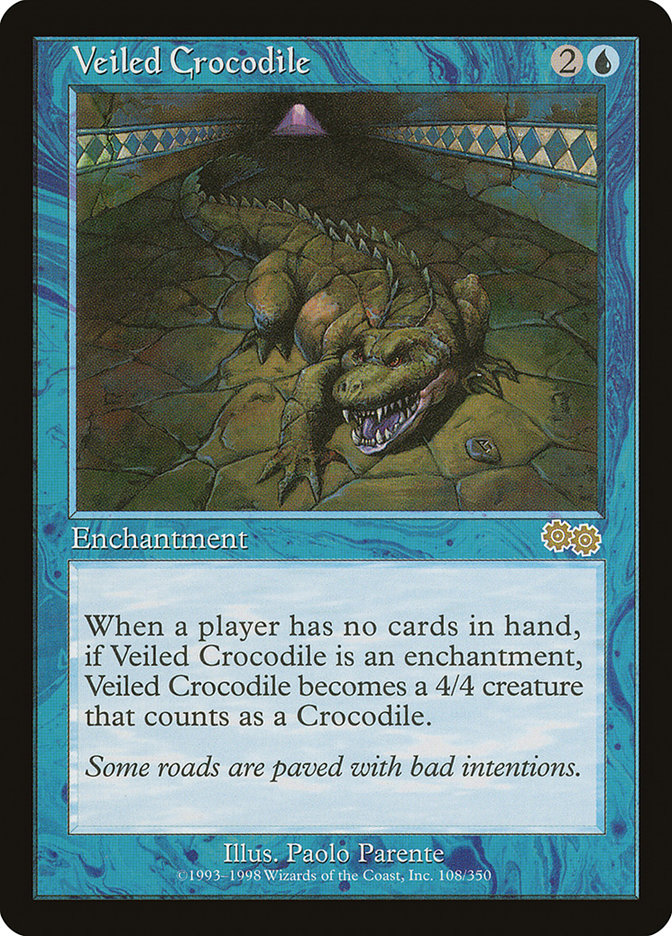 {R} Veiled Crocodile [Urza's Saga][USG 108]