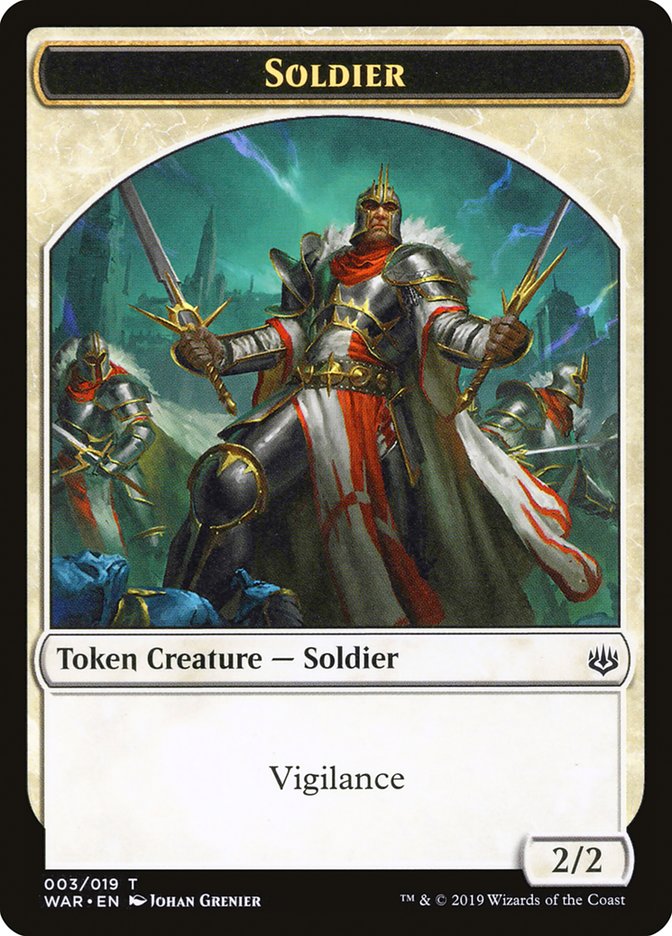 {T} Soldier Token [War of the Spark Tokens][TWAR 003]