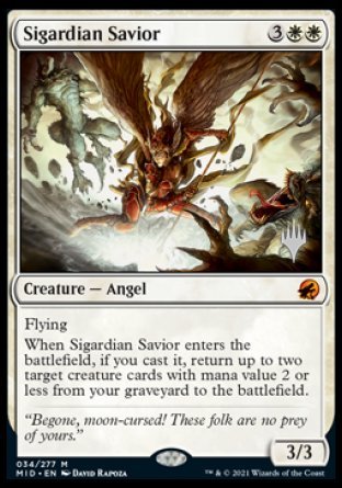 {R} Sigardian Savior (Promo Pack) [Innistrad: Midnight Hunt Promo Pack][PP MID 034]