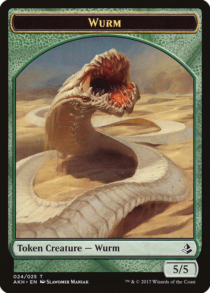 {T} Unwavering Initiate // Wurm Double-sided Token [Amonkhet Tokens][TAKH 014]