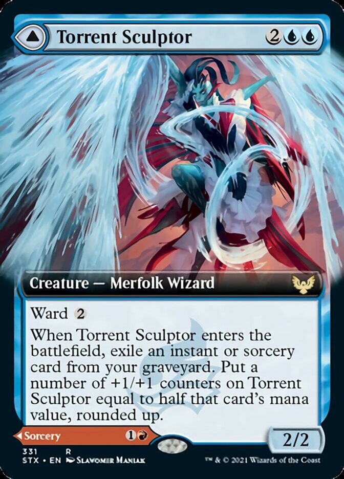 {R} Torrent Sculptor // Flamethrower Sonata (Extended Art) [Strixhaven: School of Mages][STX 331]