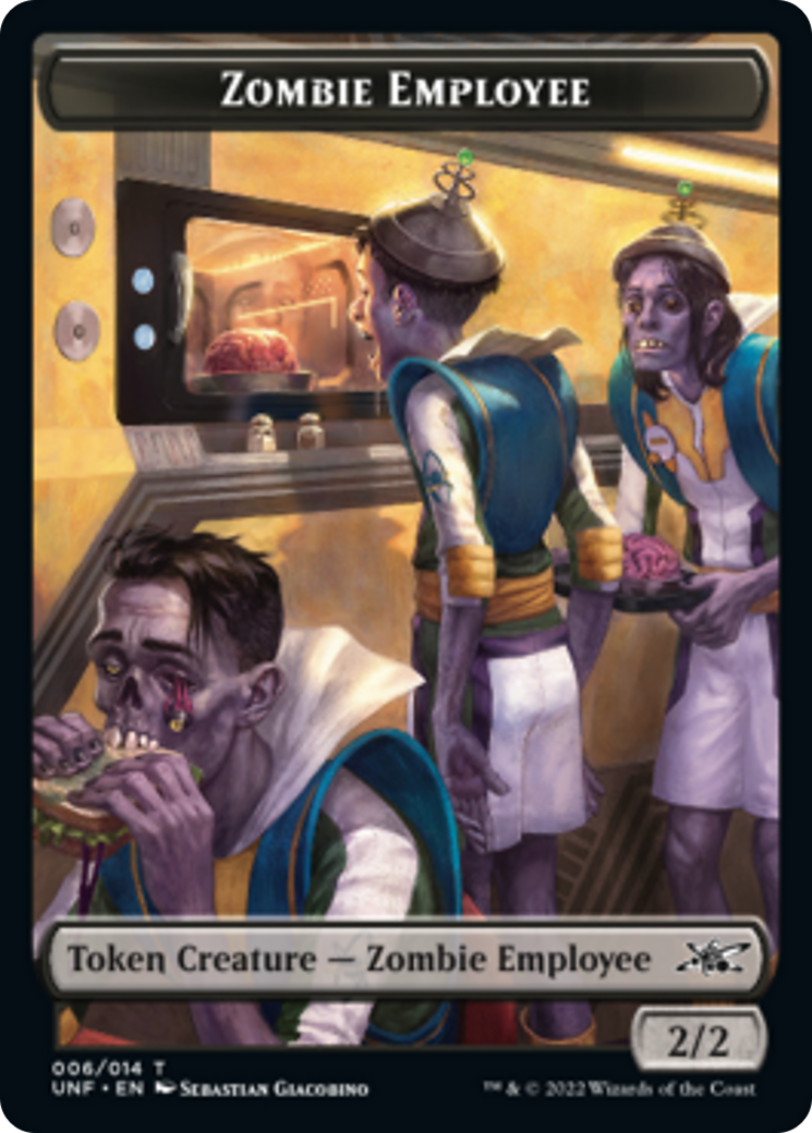 {T} Zombie Employee // Storm Crow Double-sided Token [Unfinity Tokens][TUNF 006]