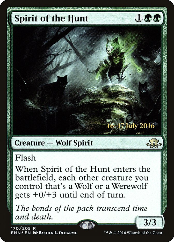 {R} Spirit of the Hunt [Eldritch Moon Prerelease Promos][PR EMN 170]