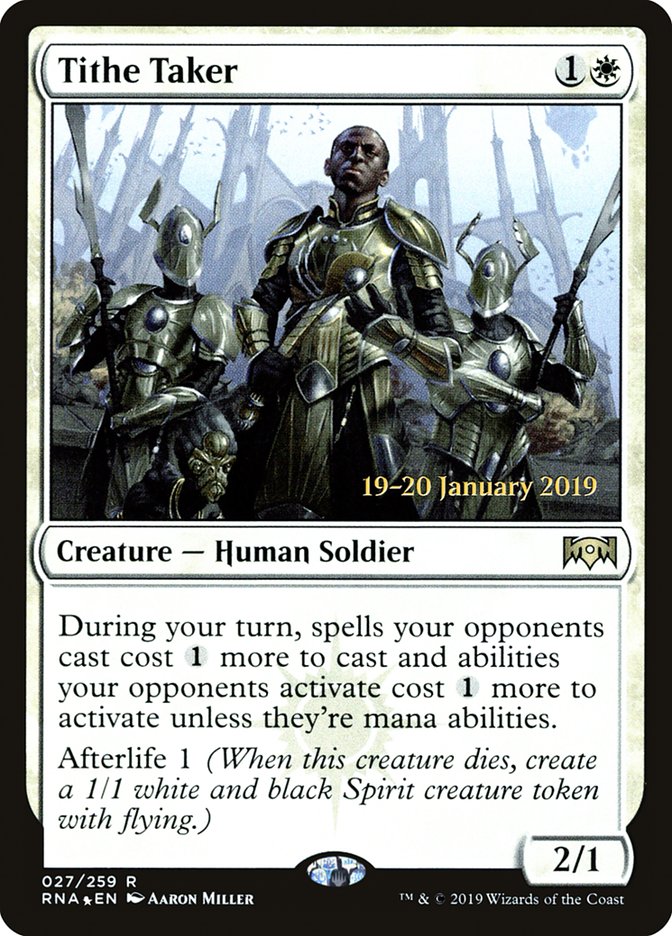 {R} Tithe Taker [Ravnica Allegiance Prerelease Promos][PR RNA 027]