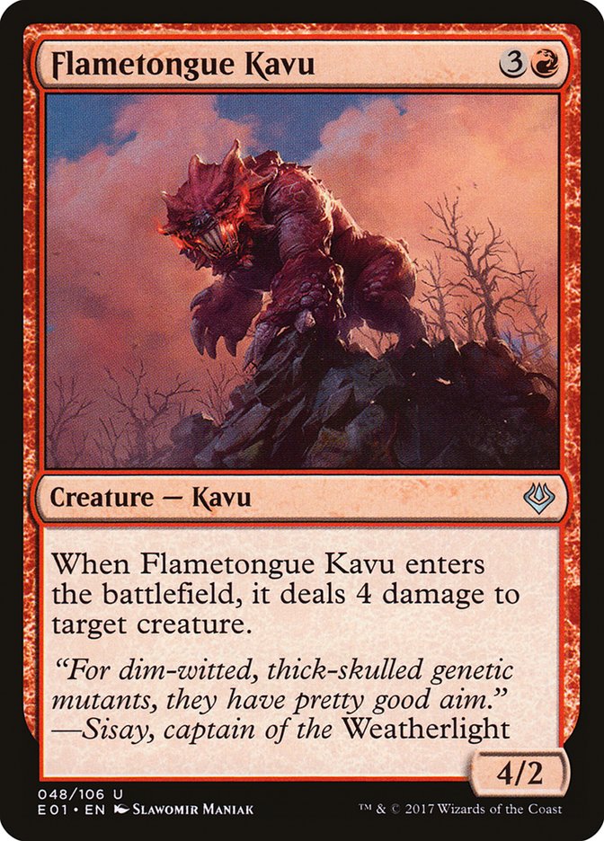 {C} Flametongue Kavu [Archenemy: Nicol Bolas][E01 048]