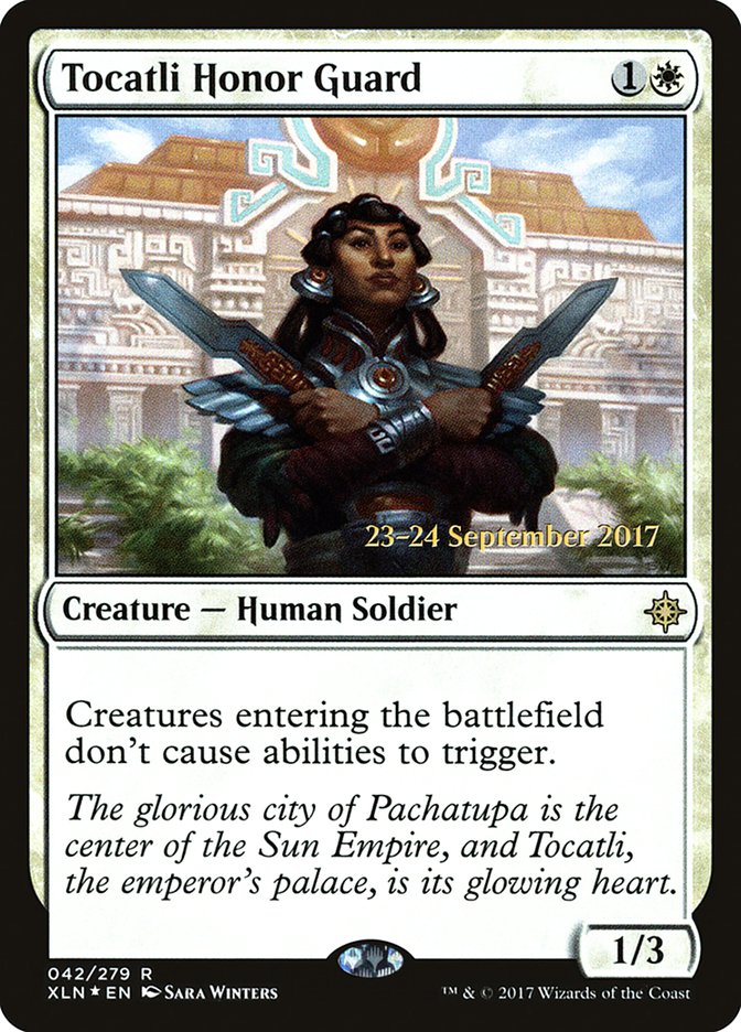 {R} Tocatli Honor Guard [Ixalan Prerelease Promos][PR XLN 042]