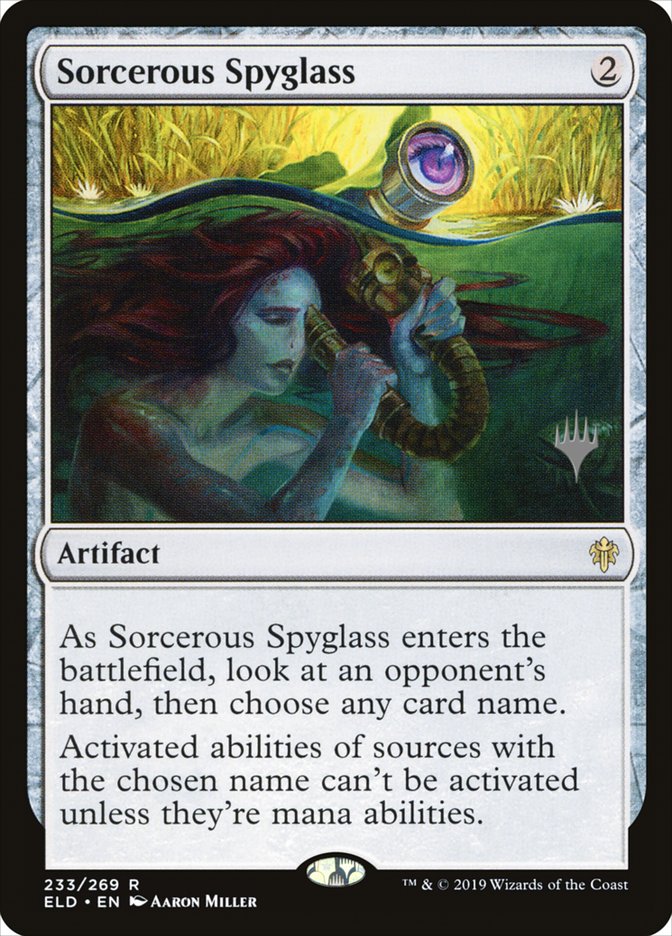 {R} Sorcerous Spyglass (Promo Pack) [Throne of Eldraine Promos][PP ELD 233]