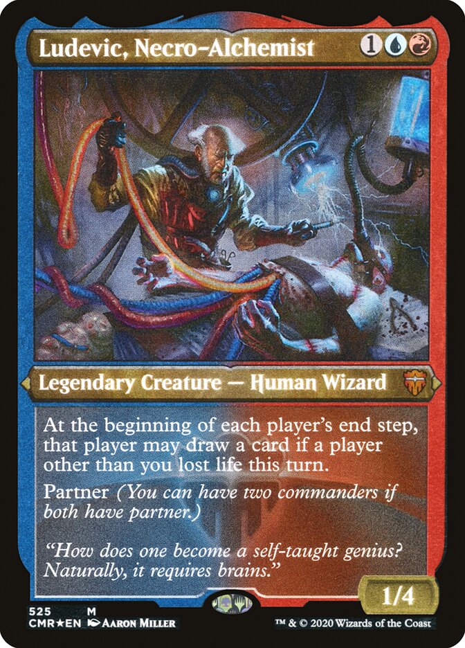 {R} Ludevic, Necro-Alchemist (Etched) [Commander Legends][CMR 525]