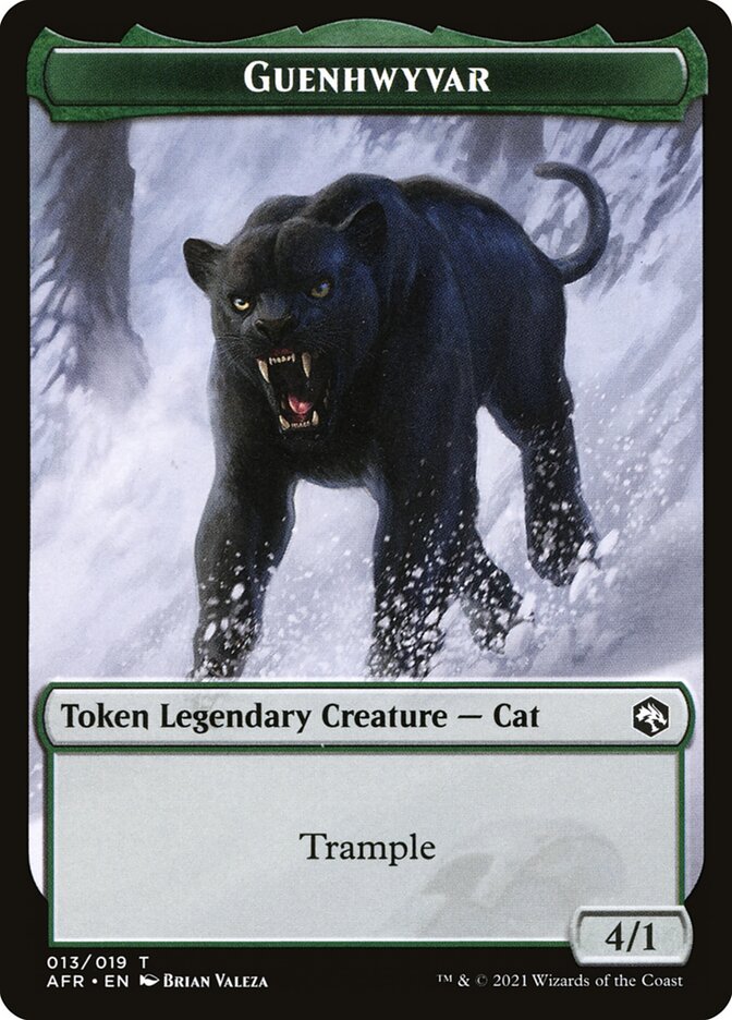 {T} Wolf // Guenhwyvar Double-sided Token [Dungeons & Dragons: Adventures in the Forgotten Realms Tokens][TAFR 014]