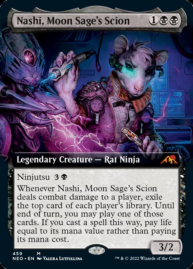 {R} Nashi, Moon Sage's Scion (Extended Art) [Kamigawa: Neon Dynasty][NEO 459]