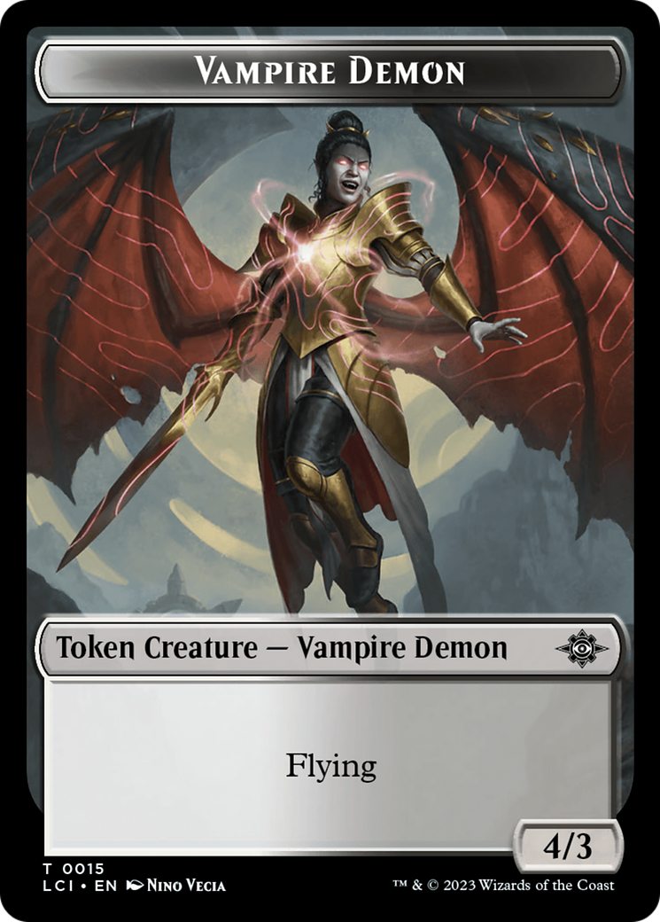 {T} Vampire (0004) // Vampire Demon Double-Sided Token [The Lost Caverns of Ixalan Commander Tokens][TLCC 4//15]