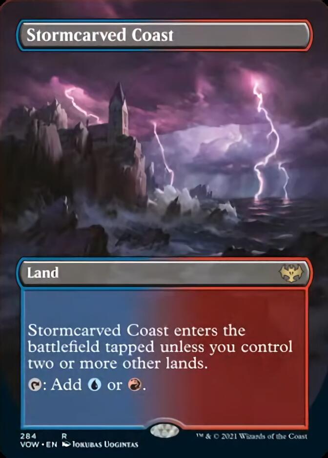 {R} Stormcarved Coast (Borderless Alternate Art) [Innistrad: Crimson Vow][VOW 284]