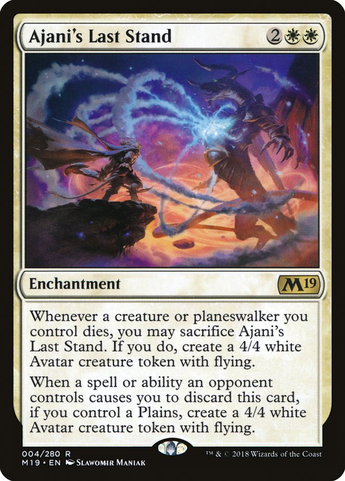 {R} Ajani's Last Stand [Core Set 2019][M19 004]