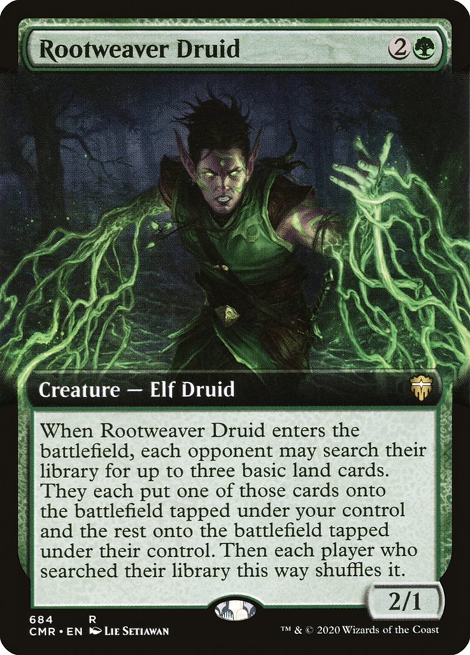 {R} Rootweaver Druid (Extended Art) [Commander Legends][CMR 684]