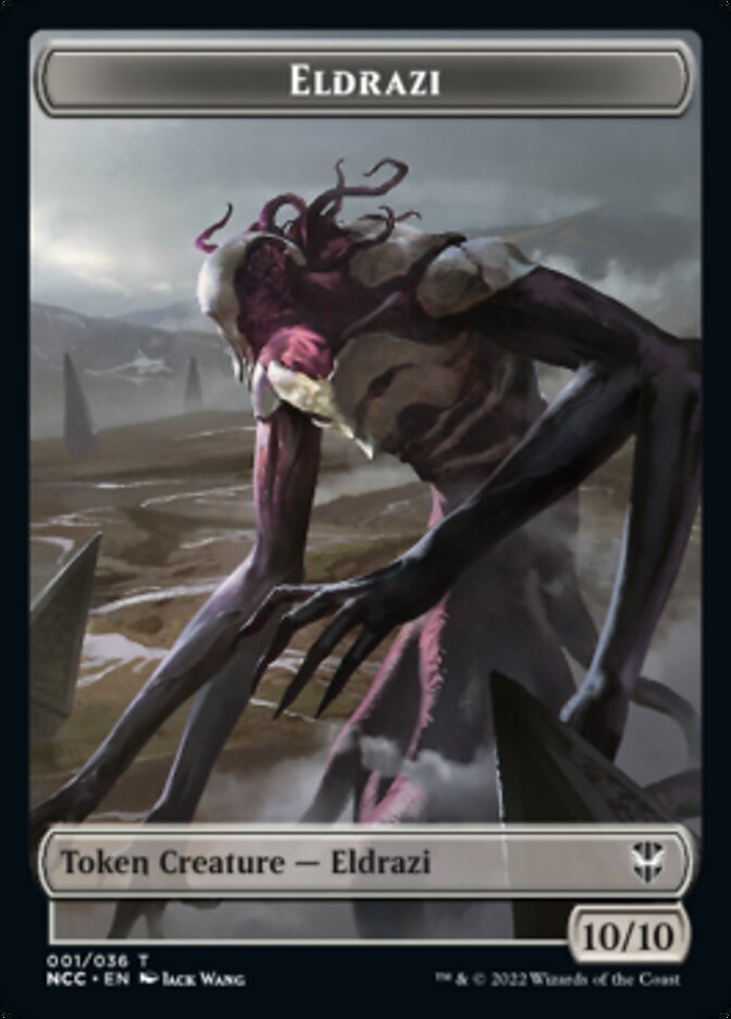 {T} Eldrazi // Human Soldier Double-sided Token [Streets of New Capenna Commander Tokens][TNCC 001]